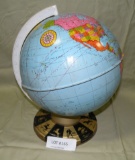 VTG. OHIO ART TIN GLOBE W/ZODIAC BASE