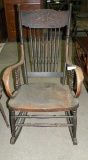 ANTIQUE WOODEN ROCKING CHAIR - WILL NOT SHIP