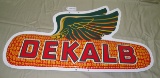 DEKALB SEEDS SINGLE-SIDED ENAMELED TIN SIGN