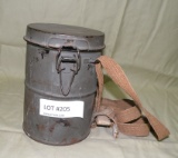 WORLD WAR I MUSTARD GAS MASK W/CANISTER