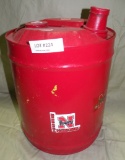HUSKERS DECORATED FIVE GALLON METAL GAS CAN - WILL NOT SHIP