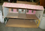 VINTAGE CARDBOARD/PLASTIC DOLL HOUSE - WILL NOT SHIP