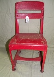VINTAGE WOOD/METAL CHILDS CHAIR - WILL NOT SHIP