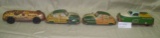 4 ASSORTED TIN TOY VEHICLES - PARTS