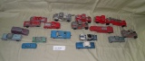 BOX ASSORTED METAL TOOTSIE TOY VEHICLES - APPROX. 16