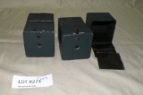 2 VINTAGE SLIDE VIEWERS W/GLASS SLIDES