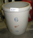 RED WING POTTERIES INC. SIX GALLON STONEWARE CROCK - WILL NOT SHIP