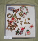 FLAT BOX HOLIDAY THEMED COSTUME JEWELRY