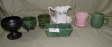 7 PIECES MCCOY, BRUSH POTTERY PIECES