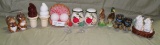 8 ASSORTED CERAMIC, GLASS SALT/PEPPER SETS - MOSTLY ANIMAL THEMED