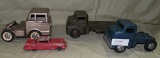 4 ASSORTED STRUCTO PRESSED STEEL TOYS