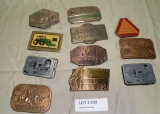11 JOHN DEERE ADVERTISING BELT BUCKLES