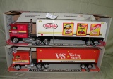 2 NYLINT STEEL 18 WHEELERS W/BOXES - TRUE VALUE, V/S - 2 TIMES MONEY
