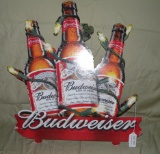 CARDBOARD BUDWEISER HOLIDAY SIGN