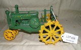 JOHN DEERE DF CAST IRON TOY TRACTOR - REPRODUCTION