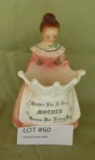 PINK ENESCO CERAMIC PRAYER LADY RING HOLDER