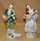 PORCELAIN COLONIAL STYLE MAN, WOMAN FIGURINES - OCCUPIED JAPAN
