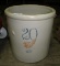 RED WING 20 GALLONG STONEWARE CROCK - WILL NOT SHIP