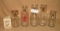 6 ASSORTED VINTAGE MILK CONTAINERS - 5 GLASS BOTTLES