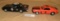 2 ERTL DIECAST METAL CAR COIN BANKS - WIX FILTERS - ONE MISSING BOTTOM LID