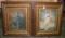 2 ORNATE FRAMED COLONIAL STYLE ART PRINTS - 2 TIMES MONEY - WILL NOT SHIP