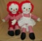 RAGGEDY ANN AND ANDY FABRIC DOLLS