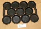 R AND E MFG. CAST IRON MUFFIN PAN