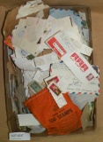 FLAT BOX FULL ASSORTED POSTAGE STAMPS - LARGE QUANTITY