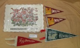 SMALL ASSORTED FLAGS, 1972 CORNHUSKERS PLACE MATS
