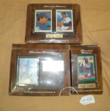 3 LIMITED EDITION BASEBALL CARD PLAQUES W/BOXES - 3 TIMES MONEY