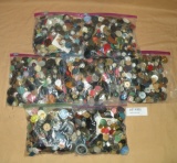 7 BAGGIES ASSORTED SEWING BUTTONS