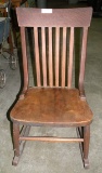 ANTIQUE WOODEN ROCKING CHAIR - WILL NOT SHIP