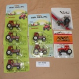 8 COLLECTIBLE DIE CAST TOY TRACTORS