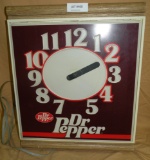 PLASTIC DR PEPPER CLOCK