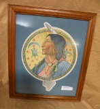 FRAMED NATIVE AMERICAN PHOTOGRAPH - EXPENSIVE TO SHIP