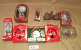 ASSORTED NEWER COCA COLA COLLECTIBLES - MOSTLY ORNAMENTS