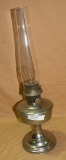 ALADDIN ALUMINUM BASE KEROSENE LAMP W/CHIMNEY