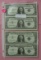 1957, 1957-A ONE DOLLAR SILVER CERTIFICATES - 4 TIMES MONEY