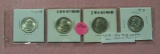 1942-D, 48-D, 48-S, 59-D WASHINGTON QUARTERS - 4 TIMES MONEY