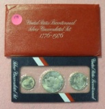 1976 SILVER UNCIRCULATED BICENTENNIAL SET - 3 COINS