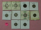 10 ASSORTED BARBER DIMES - 1898-1915
