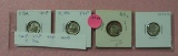 1942, 43, 44-D, 45-D MERCURY DIMES - 4 TIMES MONEY