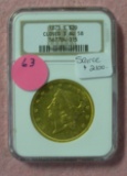 1873-S 20 DOLLAR GOLD COIN - CLOSED 3- GRADED AU58