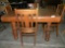 SOLID OAK DINING TABLE W/4 CHAIRS - WILL NOT SHIP