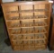 WOODEN MAIL SORTING CABINET - WILL NOT SHIP