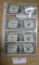 4 1957 ONE DOLLAR SILVER CERTIFICATES