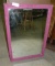 WALL MIRROR W/PAINTED ANTIQUE FRAME - WILL NOT SHIP
