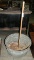 GALVANIZED WASH TUB, BUTTER CHURN STICK PADDLE - WILL NOT SHIP