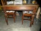 ANIQUE OAK DINING TABLE W/2 CHAIRS - WILL NOT SHIP