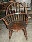 ANTIQUE BARREL STYLE ROCKING CHAIR - WILL NOT SHIP